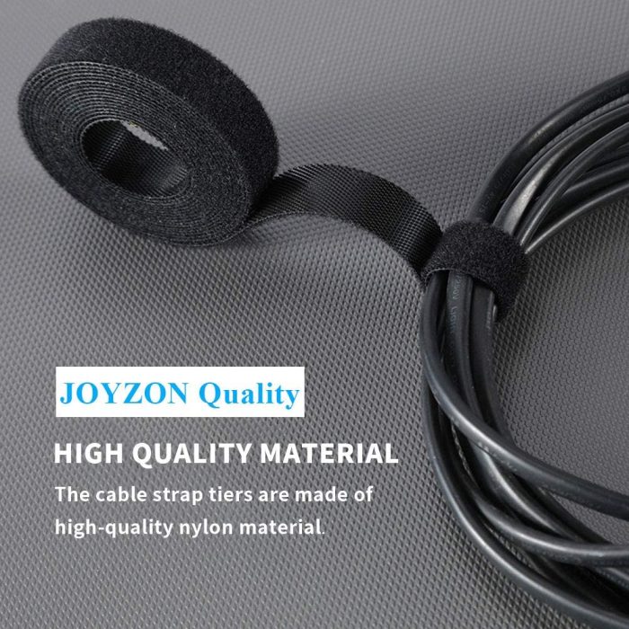 Cable Organizer 16.6 ft x 3 Roll Reusable Cable Straps Cable Clips Cable Ties Hook & Black Organizing Cord Organizer Cable Management Loop Nylon Fastening Tape Wire Organizer for Home, Office : Electronics