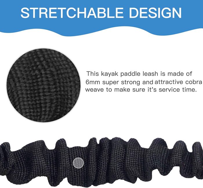 Kayak Paddles Leash 2 Pack Black Kayaking Equipment with Quick Release Paddle Holder Clip D-Shape Carabiner Stretchable SUP Paddle Board Accessories Fishing Rod Leash Kit (Black x 2 Pack) : Sports & Outdoors