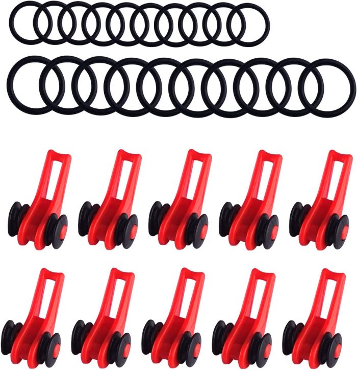 Fishing Rod Hook Keeper for Rod 10PCS with 2 Elastic Rubber Rings for Treble Hooks Worm Hook Saltwater Fishing Tools Plastic Fishing Pole Hook Holder Hooks Protector Fishing Tackle : Sports & Outdoors