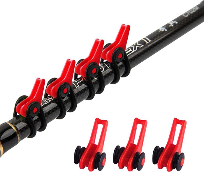 Fishing Rod Hook Keeper for Rod 10PCS with 2 Elastic Rubber Rings for Treble Hooks Worm Hook Saltwater Fishing Tools Plastic Fishing Pole Hook Holder Hooks Protector Fishing Tackle : Sports & Outdoors