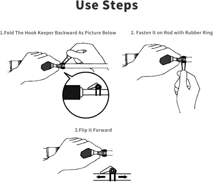 Fishing Rod Hook Keeper for Rod 10PCS with 2 Elastic Rubber Rings for Treble Hooks Worm Hook Saltwater Fishing Tools Plastic Fishing Pole Hook Holder Hooks Protector Fishing Tackle : Sports & Outdoors