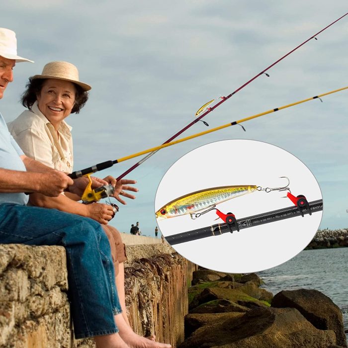 Fishing Rod Hook Keeper for Rod 10PCS with 2 Elastic Rubber Rings for Treble Hooks Worm Hook Saltwater Fishing Tools Plastic Fishing Pole Hook Holder Hooks Protector Fishing Tackle : Sports & Outdoors