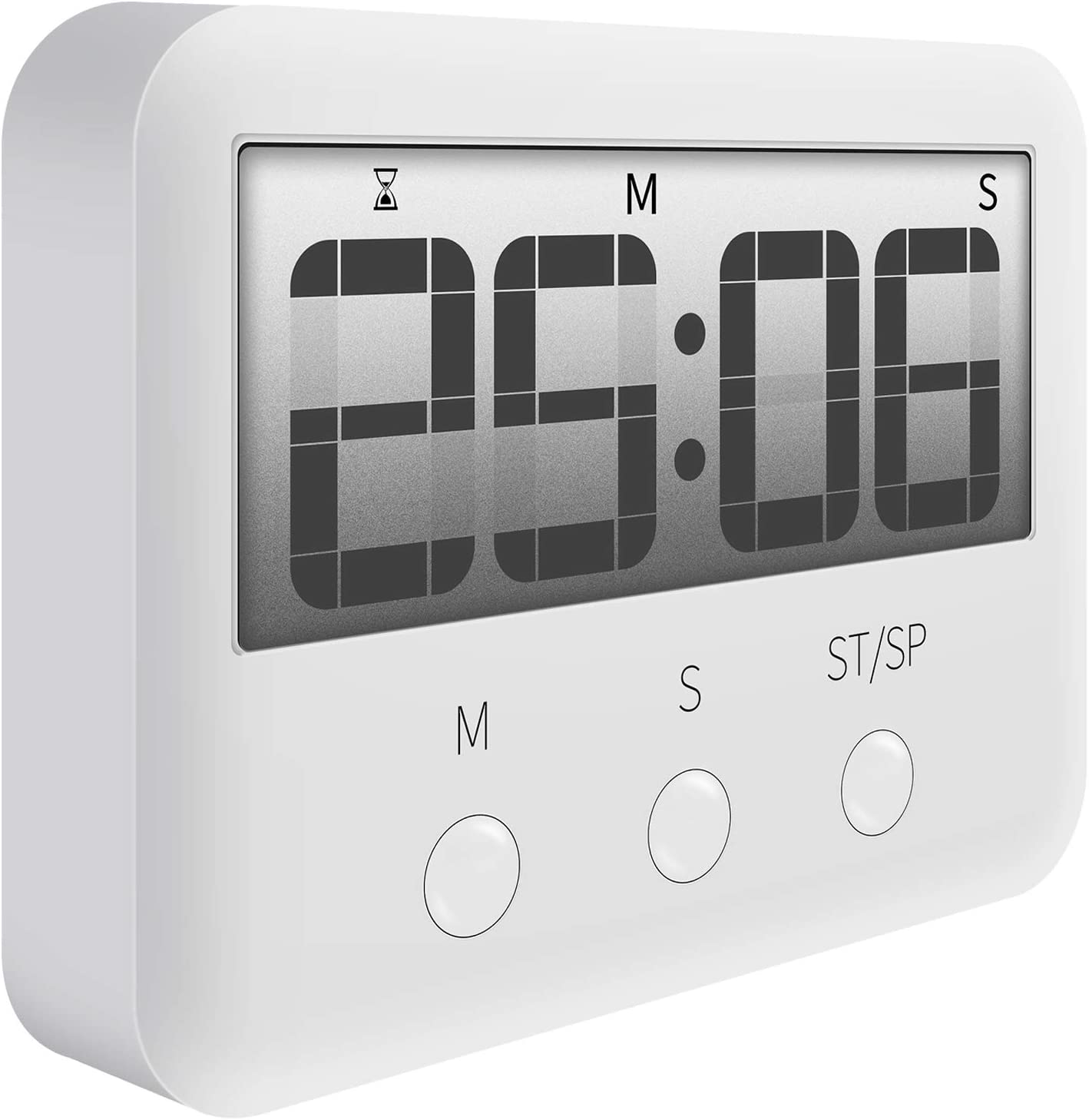Kitchen Timers 24 Hours Large LCD Digital for Cooking Multifunctional Strong Magnet White Loud Ring No Frills, Simple Operation, Count Down for Kids Teachers Cooking Tools : Home & Kitchen