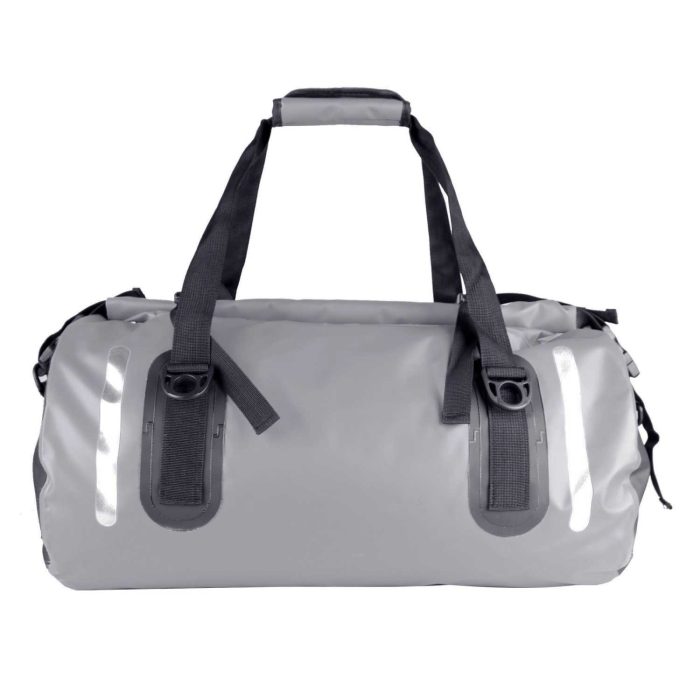 Waterproof Duffle Bag Travel Dry Bag 40L Roll Top 500D PVC for Motorcycle Tail Kayaking Rafting Boating Swimming Camping Hiking Beach Fishing(40L, Grey)