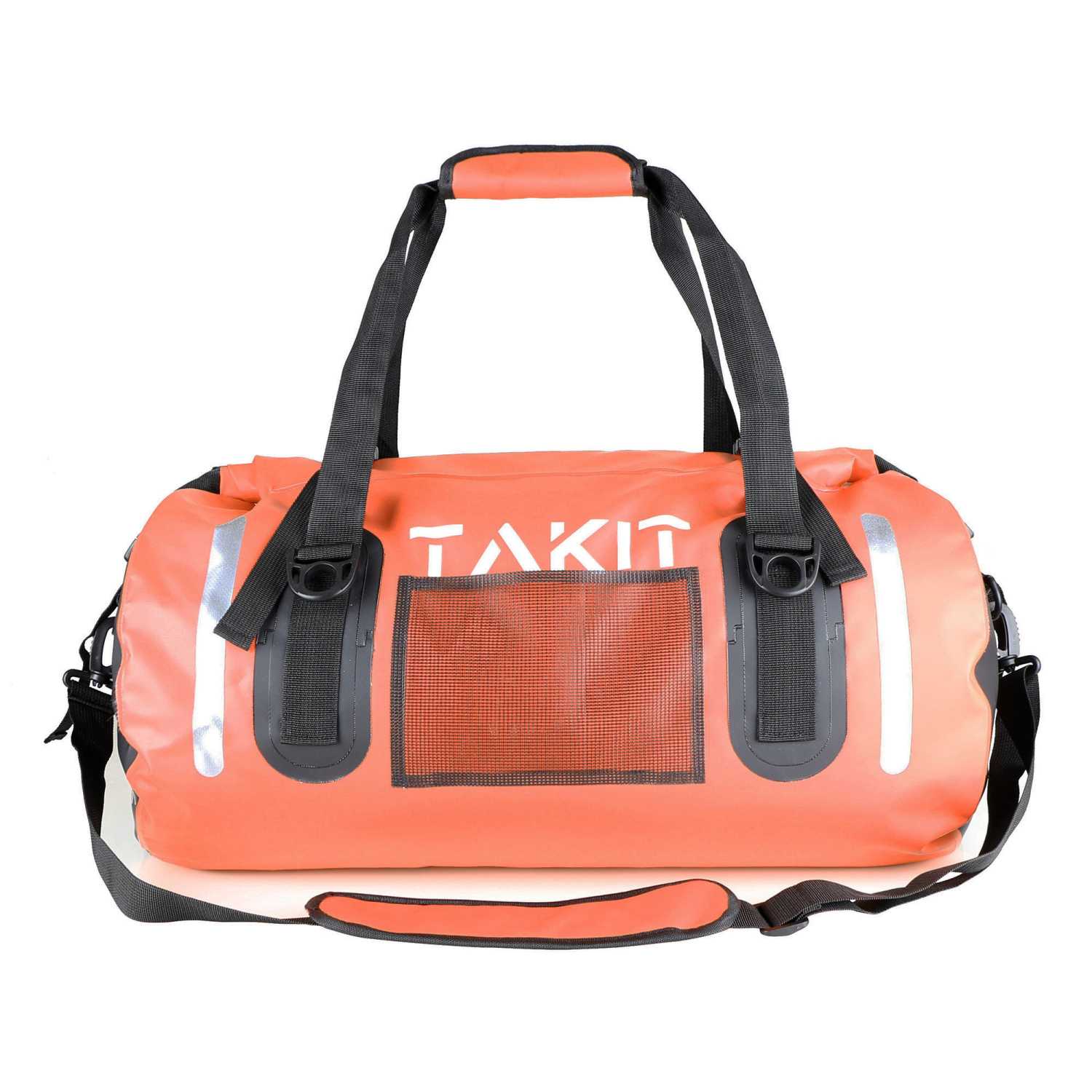 Waterproof Duffle Bag Travel Dry Bag 80L Roll Top 500D PVC for Motorcycle Tail Kayaking Rafting Boating Swimming Camping Hiking Beach Fishing(80L, Orange)