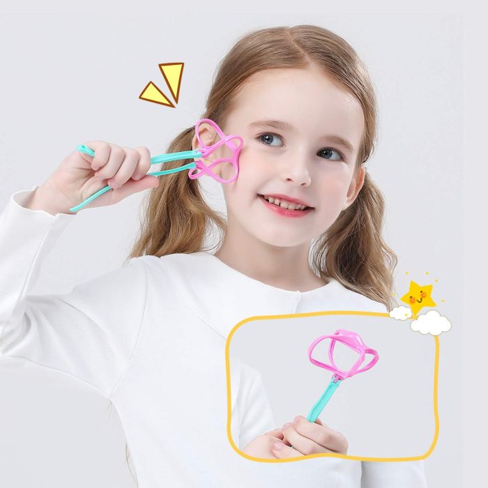 Blue Light Blocking Glasses for Kids Strap Computer and Gamer Eyewear Anti-Glare Protection Anti-Eyestrain Anti UV Glasses for Computer or Tv, Smartphone Screens, Boys Girls Age 3-10 Green&Pink