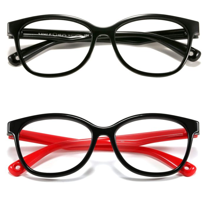 Kids Blue Light Blocking Glasses, Computer Glasses for Kids, UV Glasses for Computer or TV Boys Girls Age 4-10