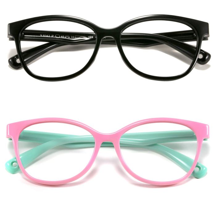Kids Blue Light Blocking Glasses, Computer Glasses for Kids, UV Glasses for Computer or TV Boys Girls Age 4-10