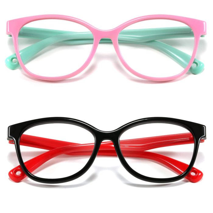 Kids Blue Light Blocking Glasses, Computer Glasses for Kids, UV Glasses for Computer or TV Boys Girls Age 4-10