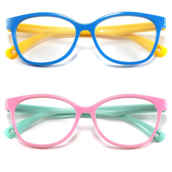 Kids Blue Light Blocking Glasses, Computer Glasses for Kids, UV Glasses for Computer or TV Boys Girls Age 4-10