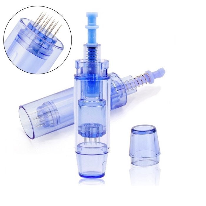 Med SPA Care® Disposable Replacement Cartridges - Fit for Derma Pen Dr.pen Ultima A1 Electric Skin Care Device Dermapen Permanent Makeup Pen (36 Pins, A1 Blue 0.25mm 10pcs)