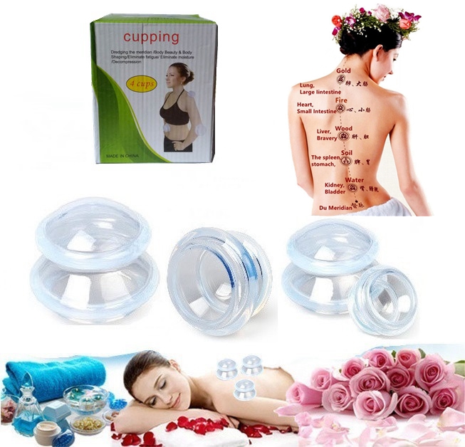 Med SPA Care Silicone Cups Cupping Set/Vacuum Suction Cup Massage Cupping Therapy Set,Butt Massager/Anti Cellulite Cup - for Cellulite Remove,Exfoliating,Detox, Muscle,Nerve Joint Pain Relief (Clear)