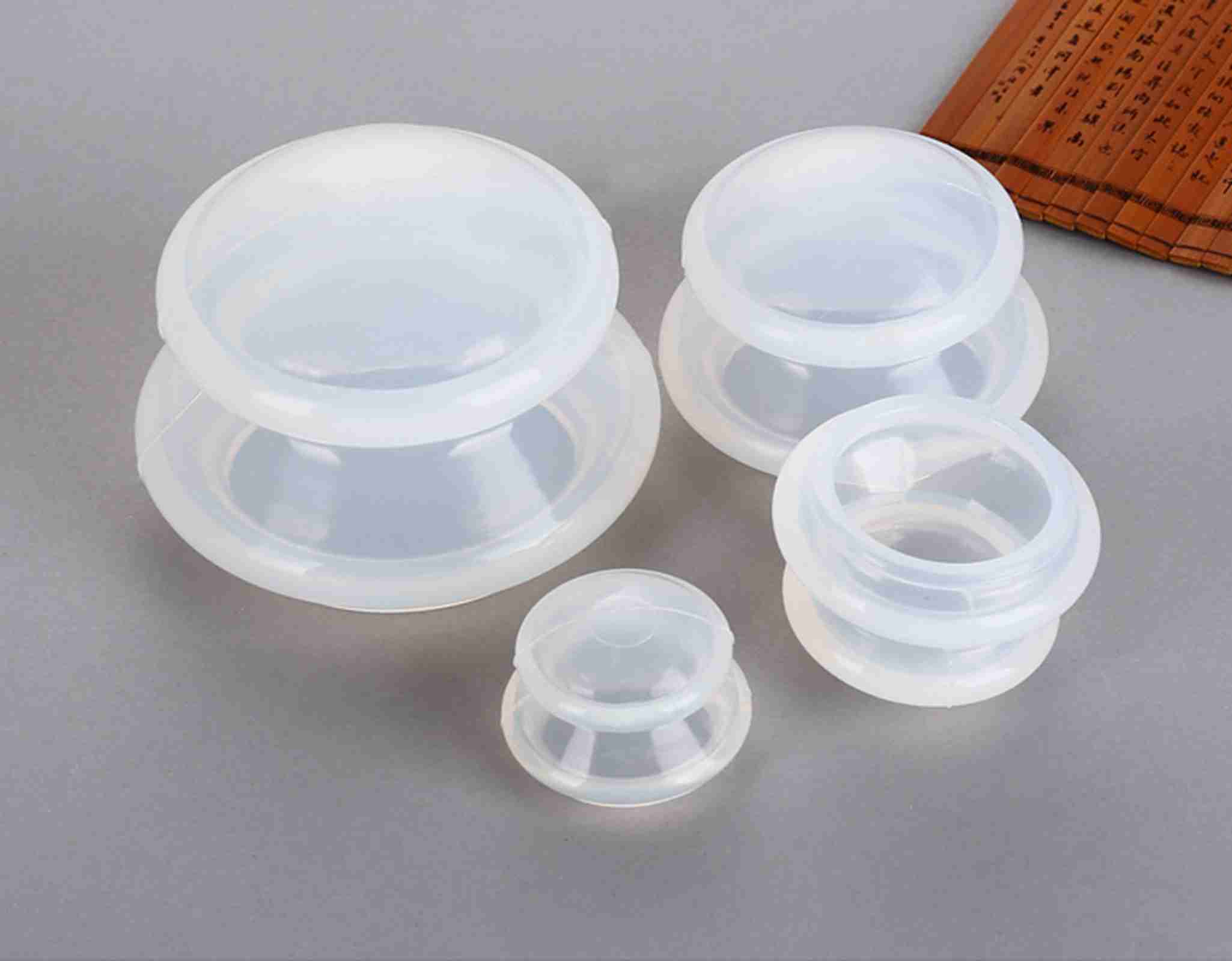 Med SPA Care Silicone Cups Cupping Set/Vacuum Suction Cup Massage Cupping Therapy Set,Butt Massager/Anti Cellulite Cup - for Cellulite Remove,Exfoliating,Detox, Muscle,Nerve Joint Pain Relief (Clear)