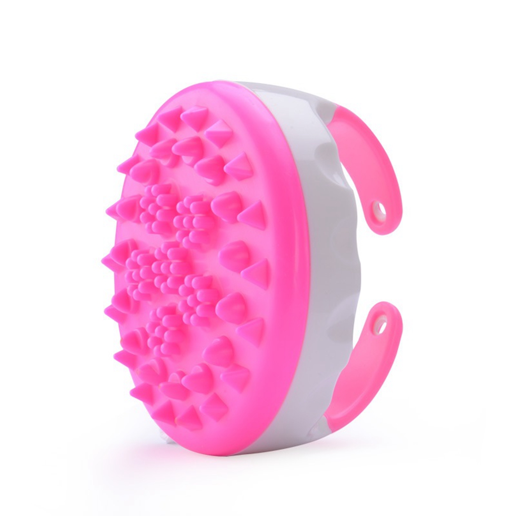 Med SPA Care Silicone Scalp Massager for Improve Blood Circulation Firm Skin,Exfoliating Body Scrubber, Whole Body Massage Wet & Dry Brush,Anti Cellulite Massager,Shower Brush & Shampoo Brush(Rose)