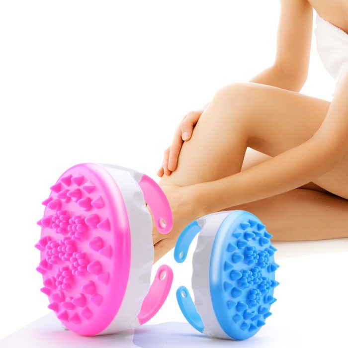 Med SPA Care Silicone Scalp Massager for Improve Blood Circulation Firm Skin,Exfoliating Body Scrubber, Whole Body Massage Wet & Dry Brush,Anti Cellulite Massager,Shower Brush & Shampoo Brush(Rose)