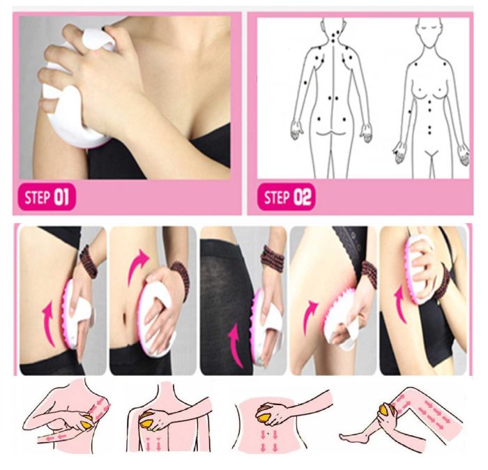 Med SPA Care Silicone Scalp Massager for Improve Blood Circulation Firm Skin,Exfoliating Body Scrubber, Whole Body Massage Wet & Dry Brush,Anti Cellulite Massager,Shower Brush & Shampoo Brush(Rose)