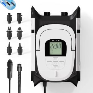 AILCION Electric Paddle Board Pump for Inflatables, 22PSI SUP Air Pump for Inflation and Deflation of Standup Paddleboard and Mattress with 12V DC Car Connector and Portable Boat Accessories…