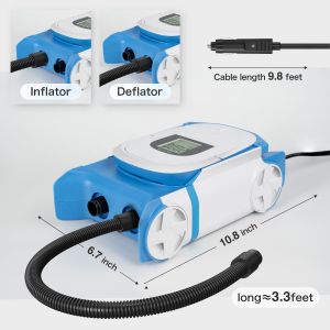 AILCION SUP Air Pump for Inflatable Bed, 22PSI High Pressure Pump, Electric Paddle Board Pump Portable with Intelligent Dual Stage Auto-Off Function…