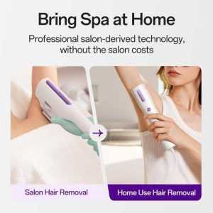 Laser Hair Removal Device for Women and Men, IPL Painless Sapphire Laser Hair with 40°F Ice-Cooling System, Safe for Body Treatment, Long-Lasting Hair Removal from Home, Face, Legs, Back Bikini Line