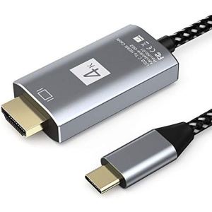 USB Type-C to HDMI 変換ケーブル 1.8M接続ケーブル hdmi type-c 4K映像出力 Type C HDMI変換アダプター タイプC to hdmi 対応 40Gbps転送設定不要 iPhone 15 Pro/MacBook Air/Pro/iPad Pro/iMac2018以降Galaxy S20/Thunderboltケーブル用USB-Cデバイス対応娯楽勤務等  パソコン・周辺機器