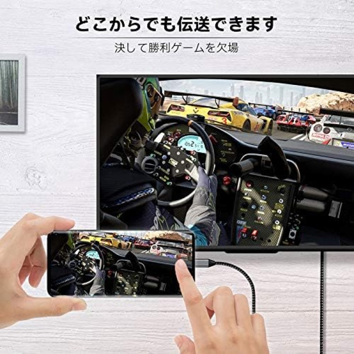 USB Type-C to HDMI 変換ケーブル 1.8M接続ケーブル hdmi type-c 4K映像出力 Type C HDMI変換アダプター タイプC to hdmi 対応 40Gbps転送設定不要 iPhone 15 Pro/MacBook Air/Pro/iPad Pro/iMac2018以降Galaxy S20/Thunderboltケーブル用USB-Cデバイス対応娯楽勤務等  パソコン・周辺機器