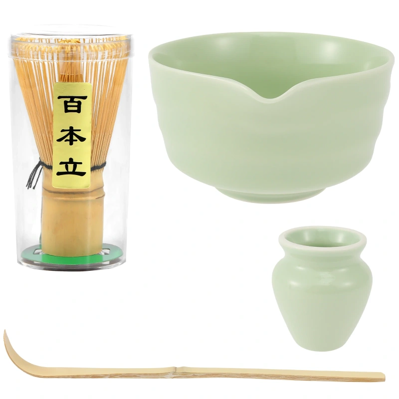4 個の日本抹茶セット セラミックボウル竹抹茶泡立て器と茶杓付き 茶愛好家へのギフト 茶道具アクセサリー - AliExpress 15