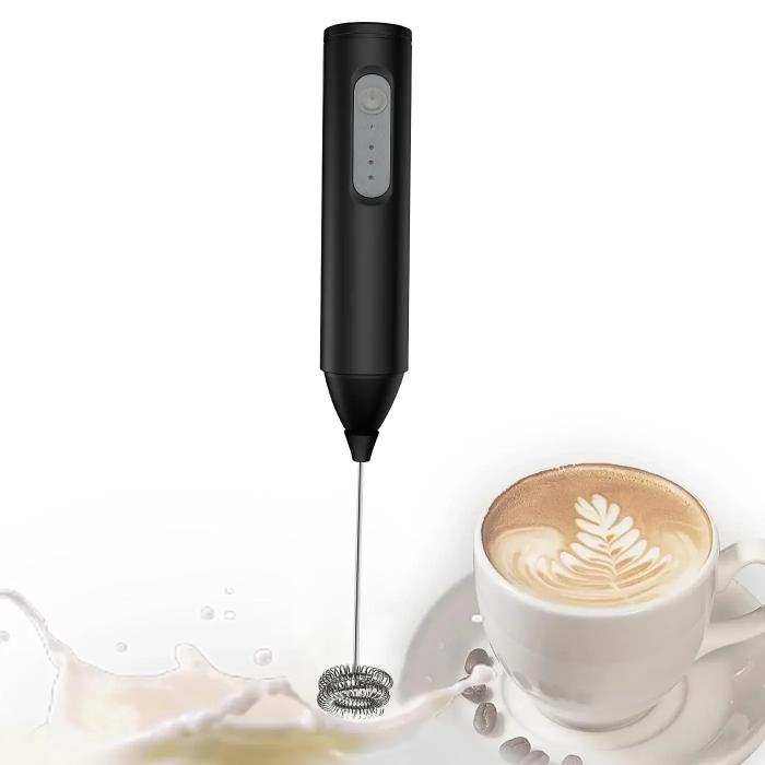 ミニミルク泡立て器 USB 充電式 3 スピード泡メーカーコーヒー泡立て器ミキサー電動ハンドルブレンダーエッグビーター